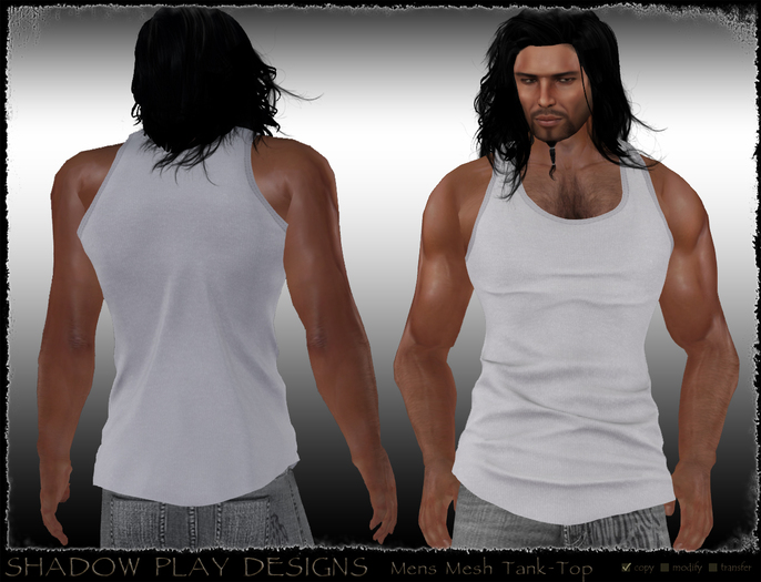 Mens Mesh TankTop - White