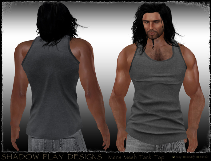 Mens Mesh TankTop - Grey