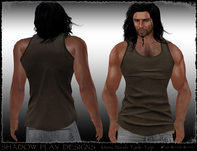 Mens Mesh TankTop - Brown
