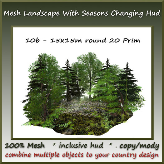 Second Life Marketplace - 10b Mesh Garden/Landscaping Saisons Set ...