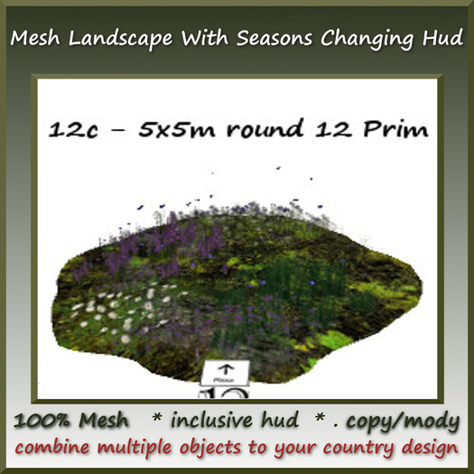12c Mesh Garden/Landscaping Saisons Set 5x5m round