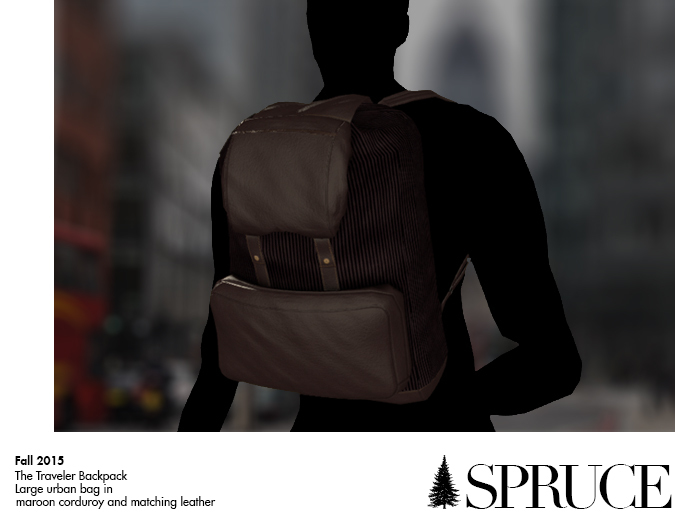 The Traveler Backpack - Maroon Corduroy - by SPRUCE