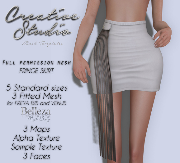 - CREATIVE STUDIO - Fringe Skirt 