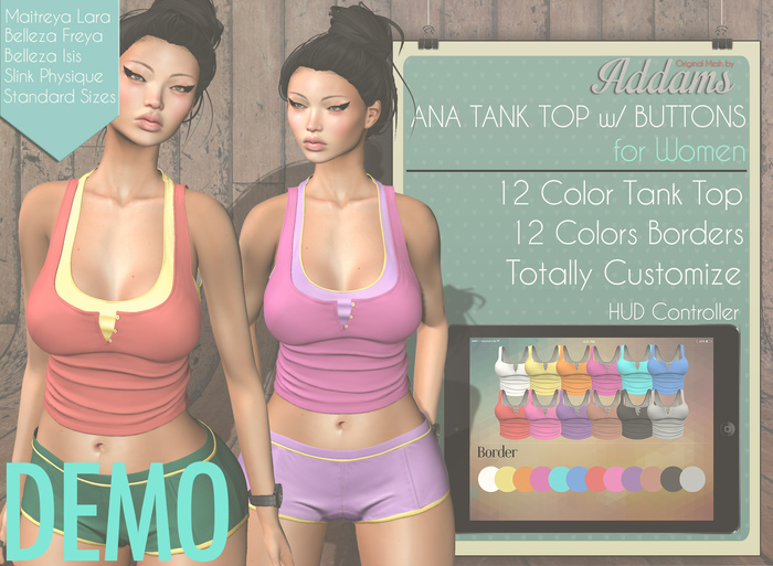 Addams // Ana Tank Top w/Buttons // DEMO