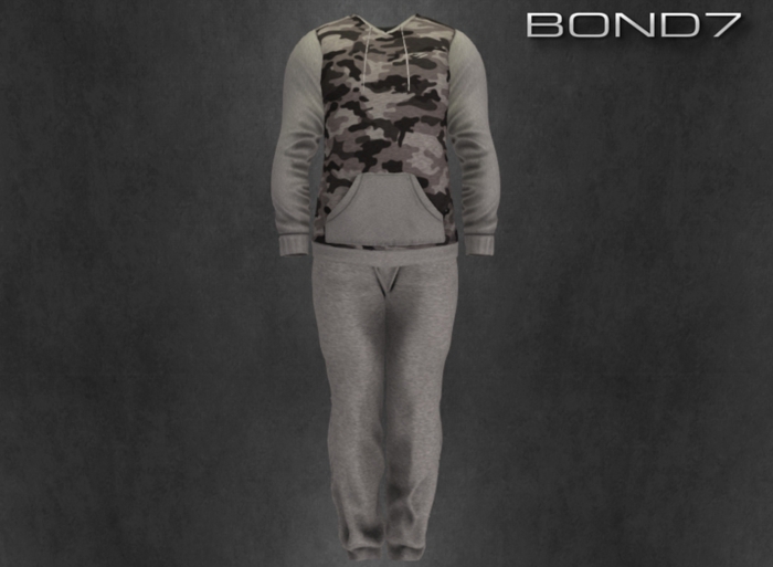 *BOND7* Ronto Sweatsuit (Camo Grey/Heather)