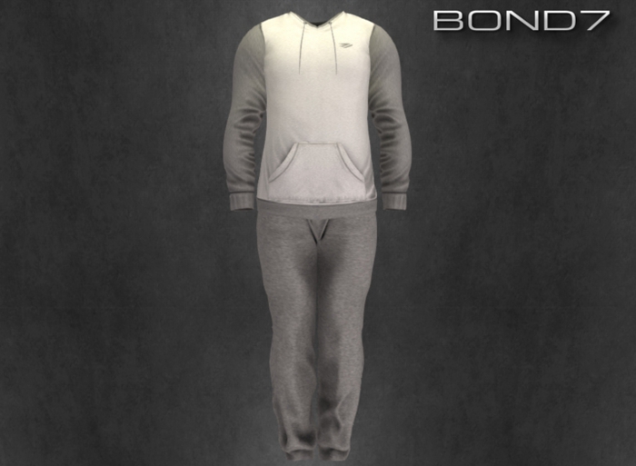 *BOND7* Ronto Sweatsuit (White/Heather)