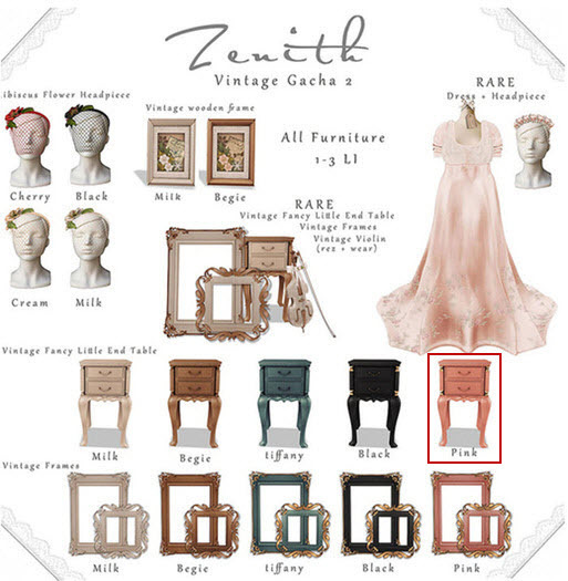 =Zenith=Vintage Fancy Little End Table & Frames - RARE