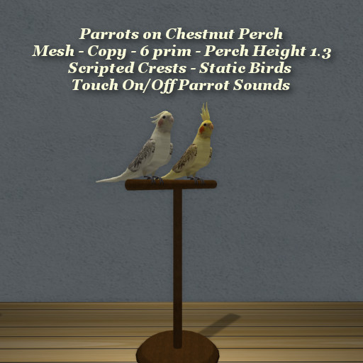 Parrots on Chestnut Perch