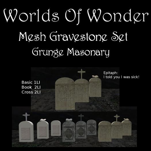 WoW Mesh Gravestone Set (Granite)