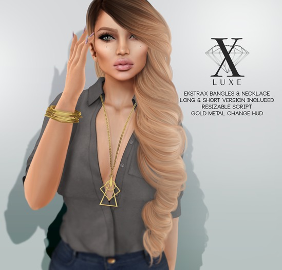 LUXE. Ekstrax Necklace Rosegold