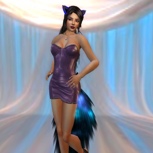 KC Mini Dress Metal Lilac