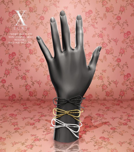 LUXE. Twined Bracelets Silver