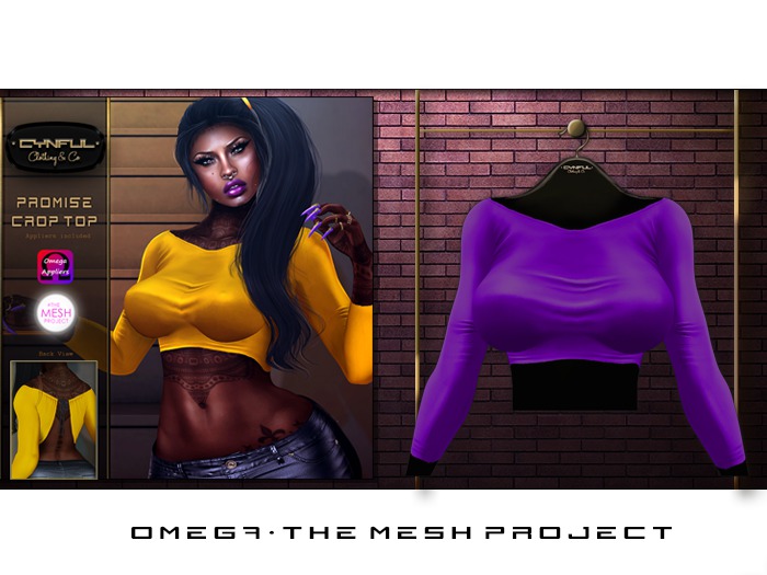 [Cynful] Promise Crop Top - Purple 