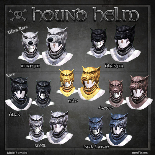 [The Forge] Hound Helm, (Black Fur) Ultra Rare