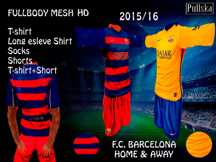 KITS FC BARCELONA HOME / AWAY 15/16