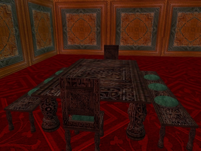 Medieval/Gothic Dinning Set Dark-Rustic low prim