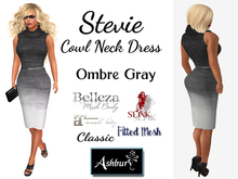 [ASHBURY] Stevie Loose Neck Dress-Ombre Gray