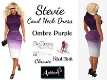 [ASHBURY] Stevie Loose Neck Dress-Ombre Plum