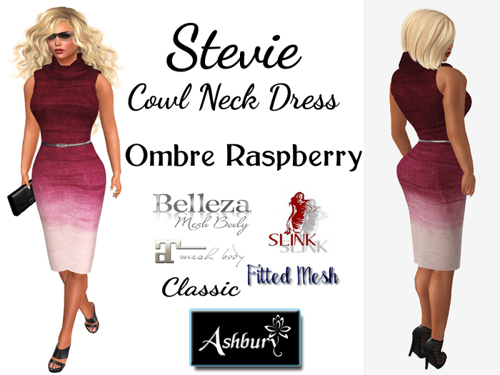 [ASHBURY] Stevie Loose Neck Dress-Ombre Raspberry