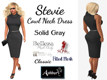 [ASHBURY] Stevie Loose Neck Dress-Solid Gray