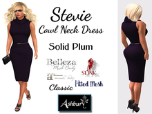 [ASHBURY] Stevie Loose Neck Dress-Solid Plum Purple