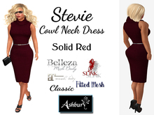 [ASHBURY] Stevie Loose Neck Dress-Solid Red