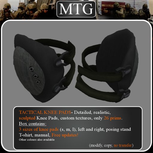 >>MTG<< Tactical Knee Pads BLACK /tactical/ protective / army / skateboard / sport 