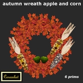 autumn wreath apples and corn