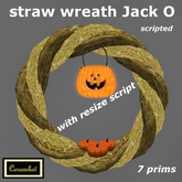 straw wreath Jack O
