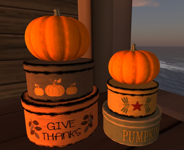 Autumn Boxes with Pumpkins
