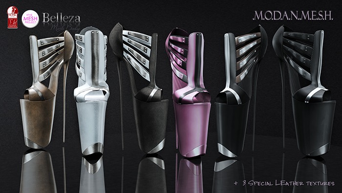 .M.O.D.A.N..M.E.S.H. High Heel - Silver