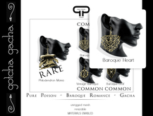 Pure Poison - Baroque Heart Earrings