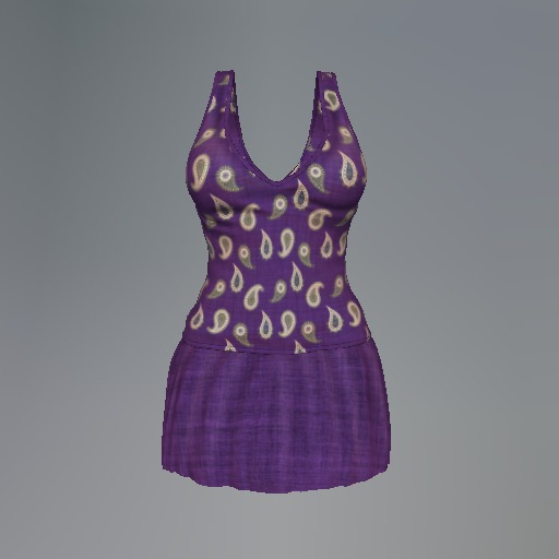 Violet Paisley Mesh Dress