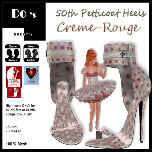 .:Do's:. 50th Petticoat Heels  CREME-ROUGE Demo