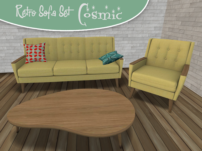 << FIN >> Retro Sofa Set Cosmic<<YELLOW>>