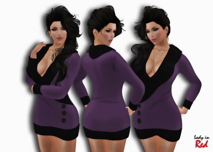 Lady in Red - Masha (cherry) - Pullover Dress