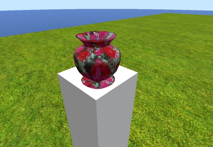 Red Pink Flowers Vase