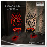 The widow chair red & black