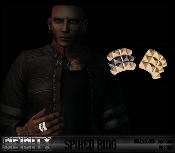 !NFINITY SPIKED RING - GOLDS - BOX