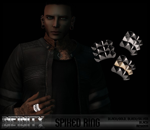 !NFINITY SPIKED RING - GOLDS - BOX