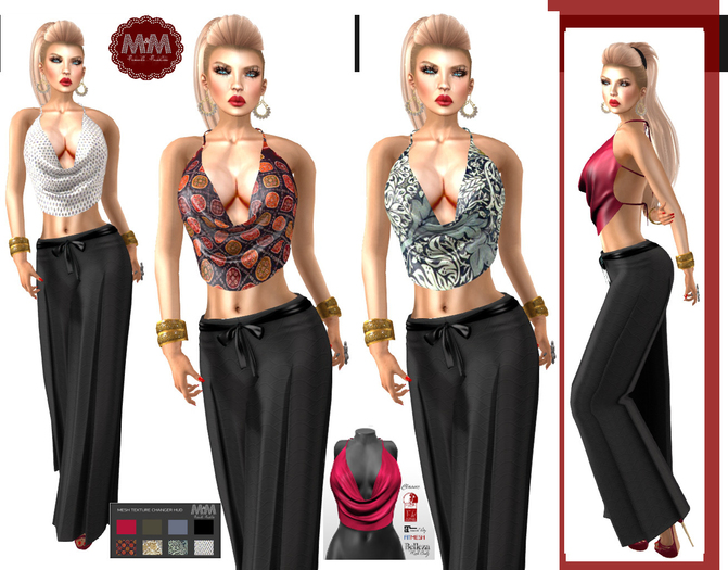 M&M ESCARLET TOP AND PANT MESH