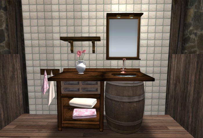 >VAL< *Rustic Barrel Bathroom Sink*
