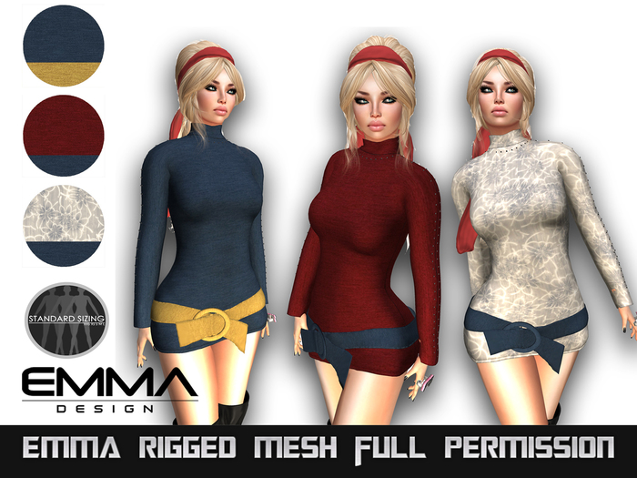 Emma Full Perm Rigged Mesh Lena Long Sweater