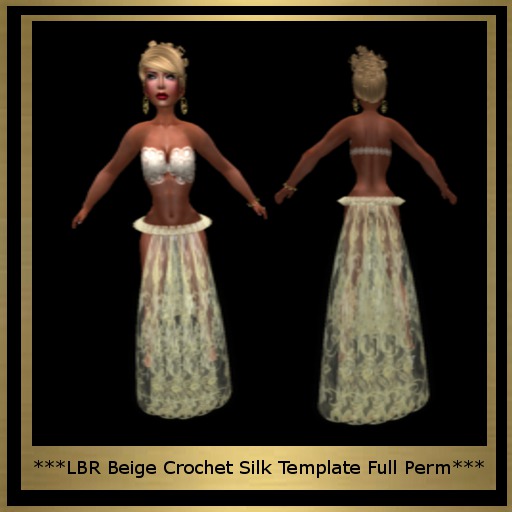 ***LBR Beige Crochet Silk Template Full Perm***