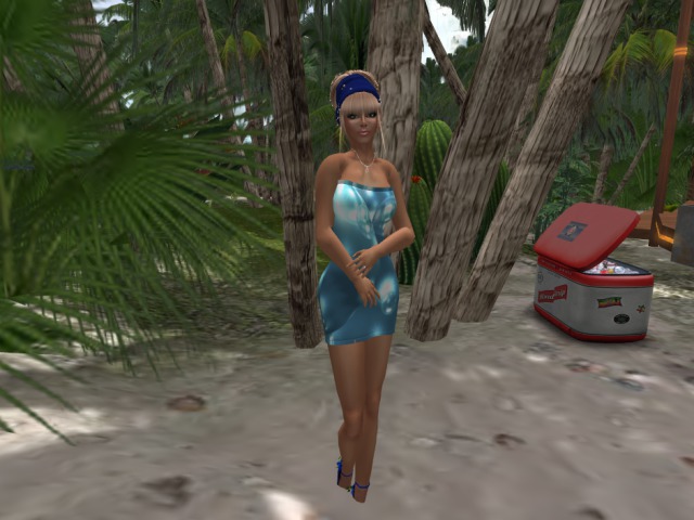 Dress Bright Blue Mesh