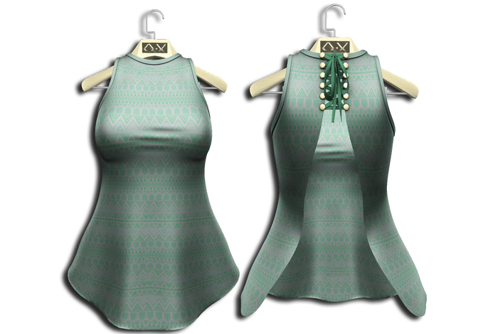 .:Vitrimi:. Open Back Top Aztec Green