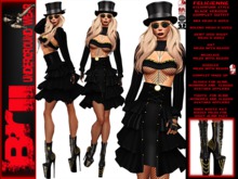 **FELICIENNE BLACK VERSION STEAMPUNK STYLE COMPLET OUTFIT **