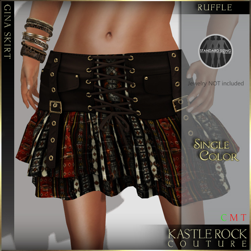 :KR: Gina Skirts - Browns DEMO (wear & touch)