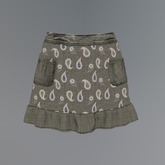 Smoke Paisley Mesh Skirt