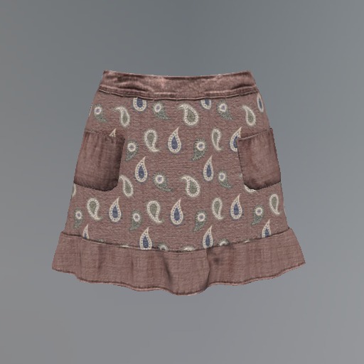 Tan Paisley Mesh Skirt box